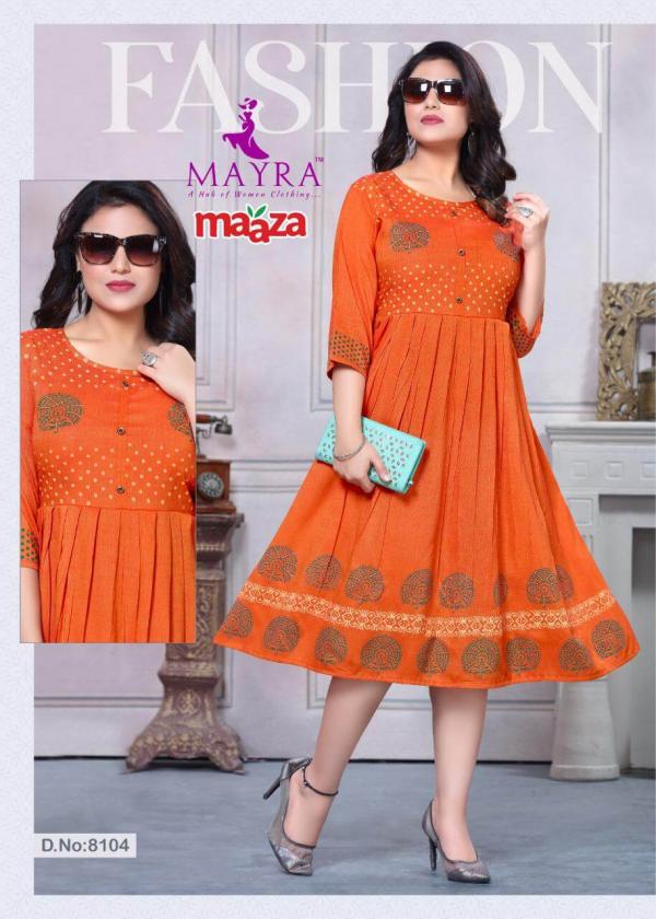 Mayra Maaza Rayon Fancy Kurti Collection 